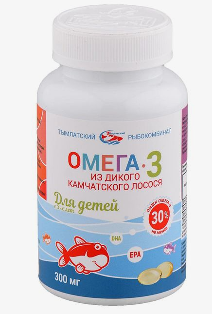 Омега-3 д/дет. капс.300мг N84 из дикого камч.лосося (Р) (ПТ)