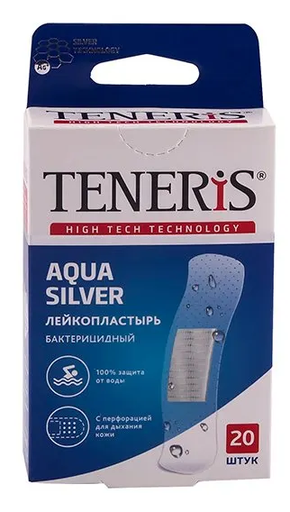 Пластырь бакт. Teneris Aqua Silver N20 полим.осн.водонепрон.(Р)