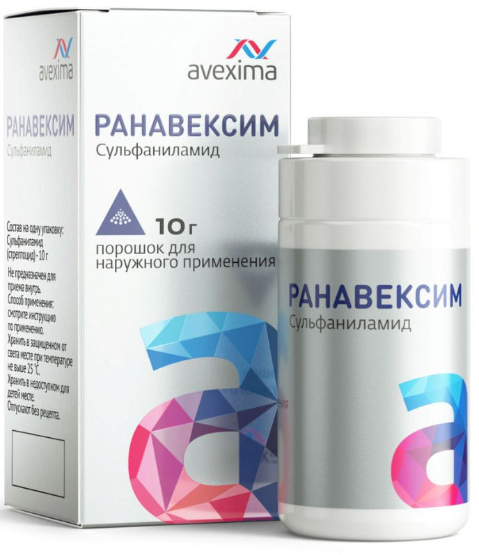 Ранавексим пор. д/наруж.прим. 10г (банка) (Р)