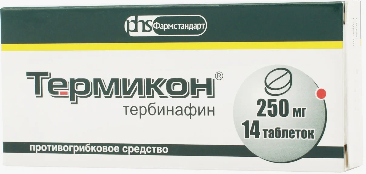 Термикон таб. 250мг N28 (Р) (Тербинафин)