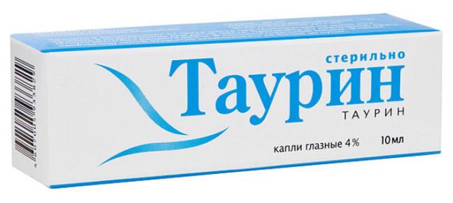 Таурин капли глазные 4% 10мл