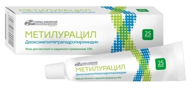 Мазь метилурациловая 10% 25г (Р) Ус.-Сиб.