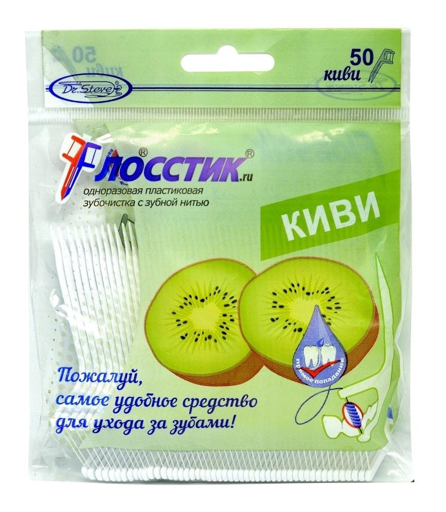 Зубочистка с нитью Флосстик Киви N50 (Р)