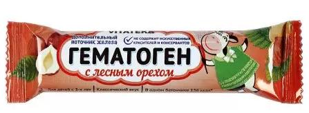 Гематоген Vitateka с лесн.орехом 40г (Р) (ПТ)