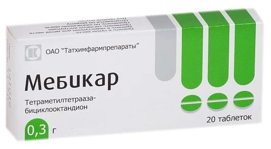 Мебикар таб. 0.3г N 20 (Р)