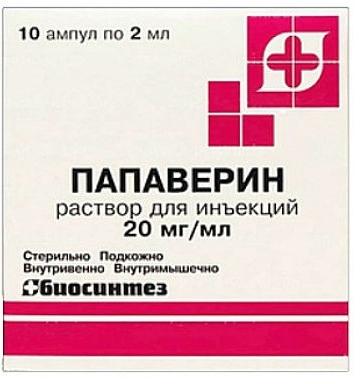 Папаверина г/х амп. 2% 2мл N10 (Р)