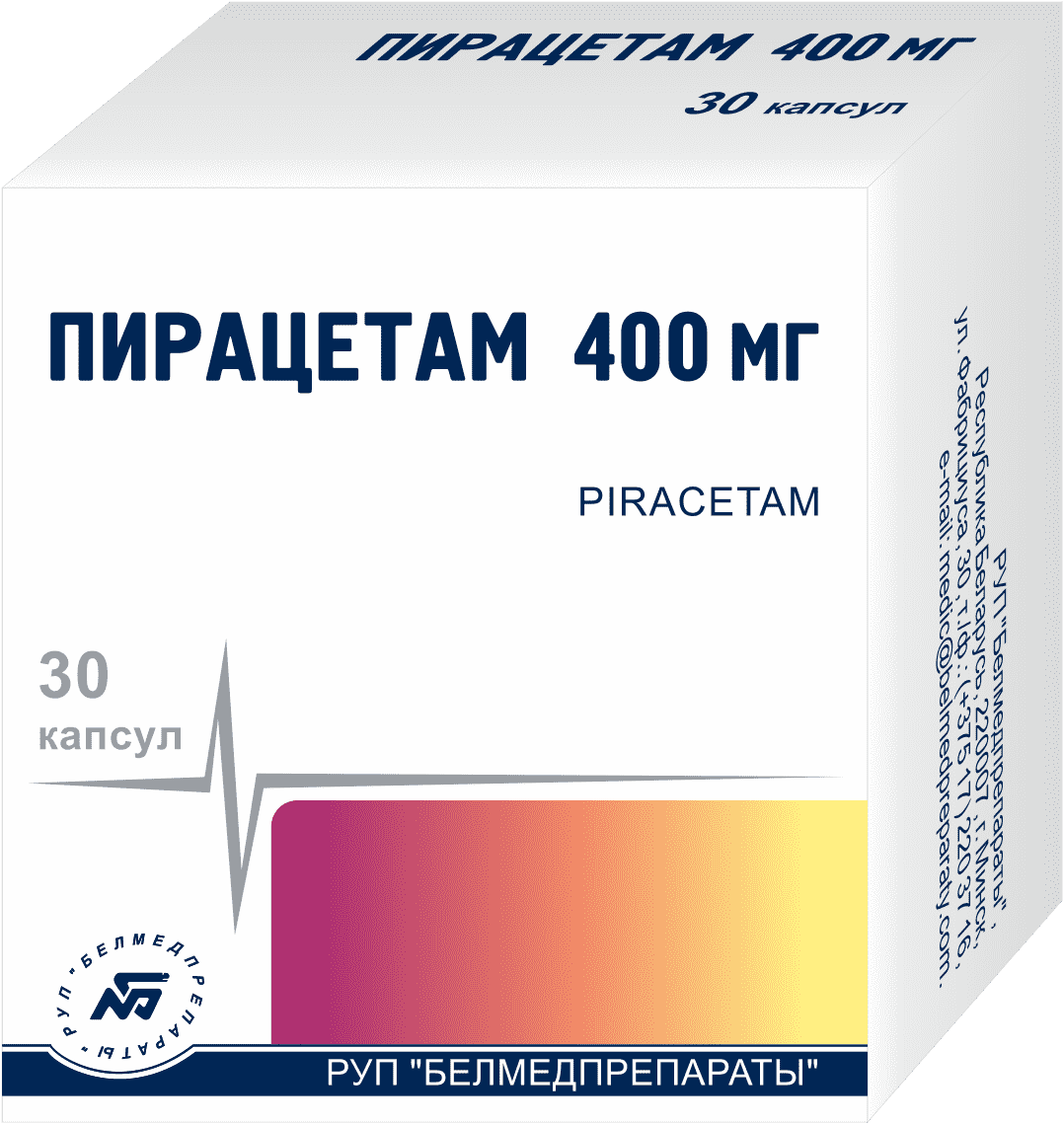 Пирацетам капс. 400мг N30 (Р) Белмед#