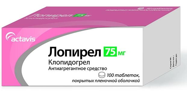 Лопирел таб.п/о 75мг N 100 (Р)#