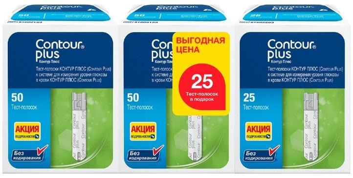 Тест-полоска Контур ТС N100 (50х2)+25 шт. (Р)