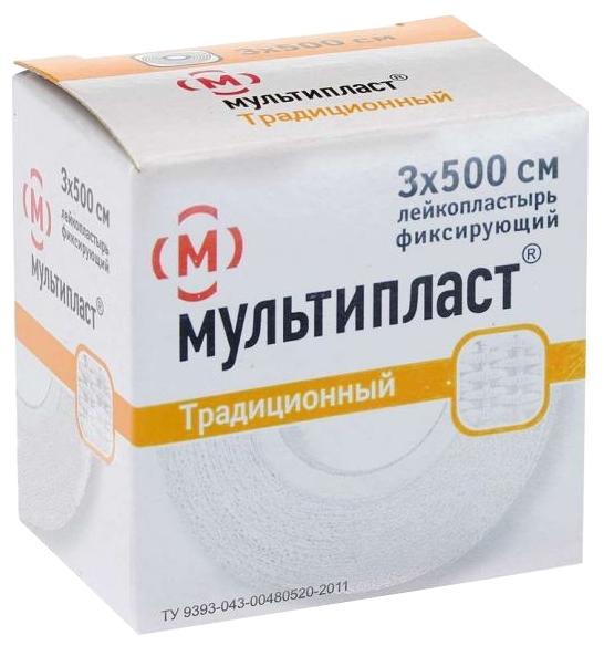 Мультипласт Пластырь катушечный на тканевой основе 3смх5 м (картонная упаковка)