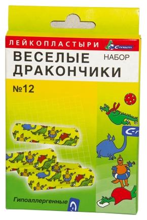 С-Пласт Набор пластырей Веселые Дракончики: 12 шт.