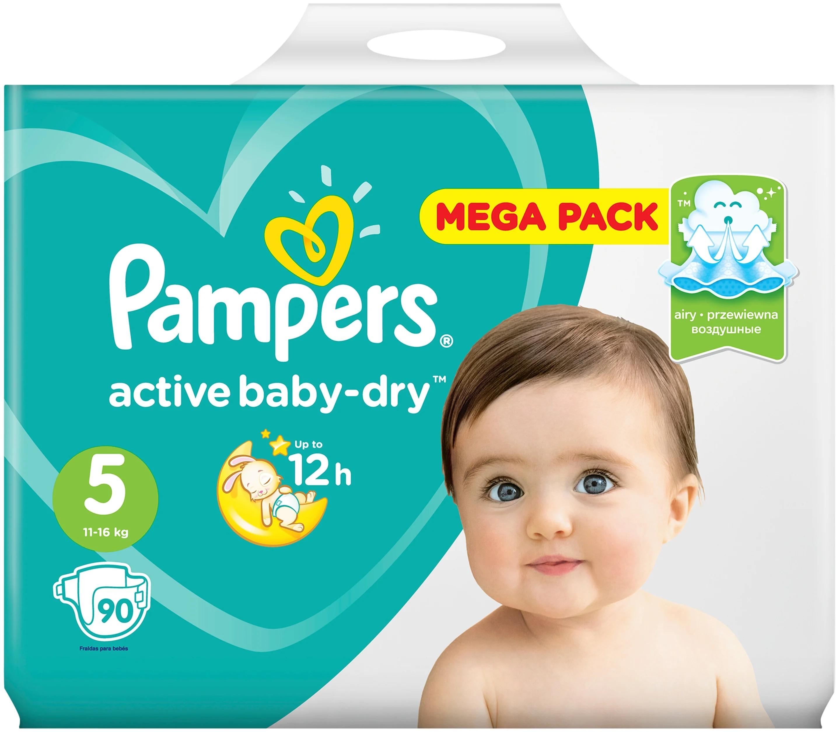 Подгузники Pampers Active Baby-Dry р. 5 (11-16кг): 90 шт.