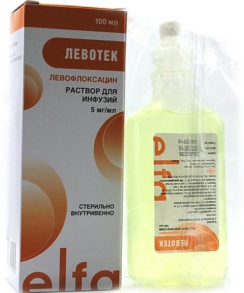 Левотек (Левофлоксацин) р-р д/инф. 5мг/мл 100мл (Р)#