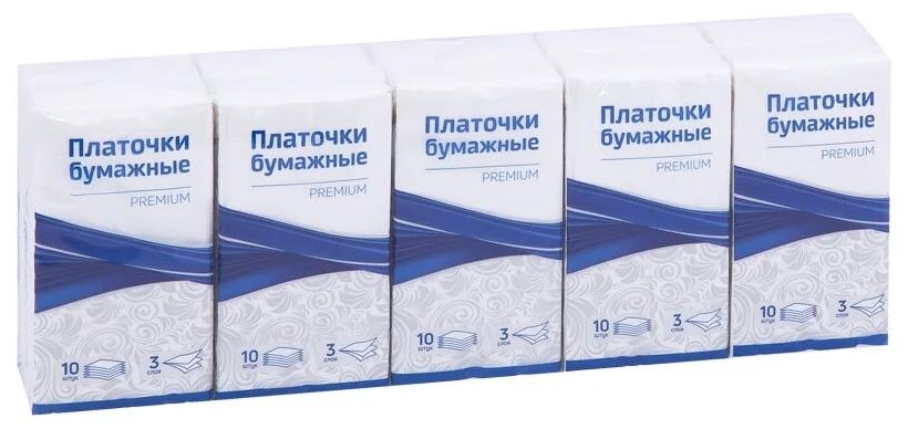 Платочки бумажные детские Lanita Эконом без запаха 2-х слойные: 10 шт.