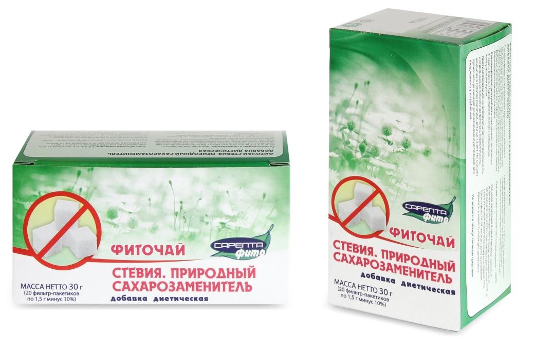 Фиточай Сарепта Фито Стевия. Природный сахарозаменитель. 1,5 г № 20 (Сарепта)