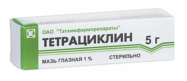 Мазь тетрациклиновая гл. 1% 5г (Р)#