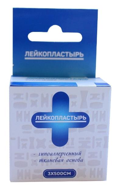 Пластырь катушечный на тканевой основе 4х500 см