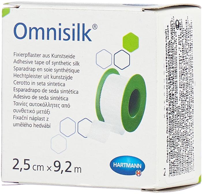 Omnisilk Пластырь катушечный на шелковой основе, белый 2,5смх9,2 м