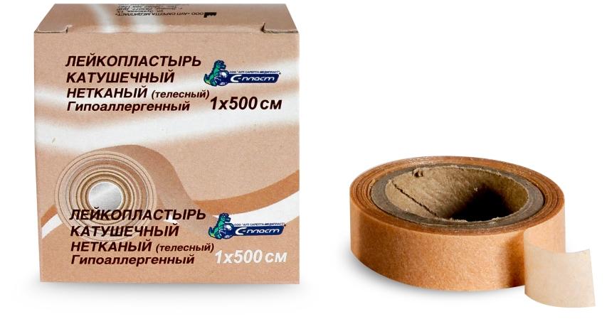 Пластырь неткан.осн. 5м-1см телесн.карт.уп.(С)