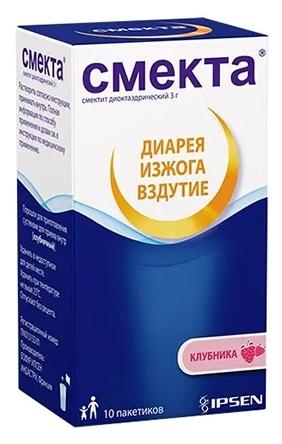 Смекта порошок для суспензии пакет 3 г № 10 (клубника)