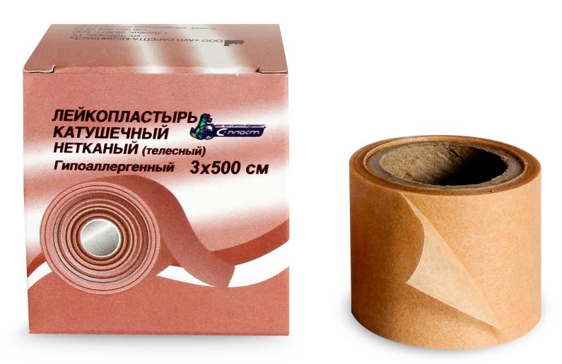 Пластырь неткан.осн. 5м-3см телесн.карт.уп.(С)