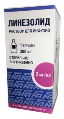 Линезолид р-р д/инф. 2мг/мл 300мл фл. N1 (Р) Белмед#