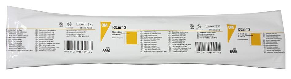 Пленка хирургическая антимикрорбная Ioban-2(66х45/56х45) разрезаемая