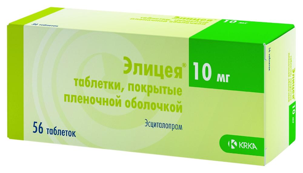 Элицея таб. п/о 10мг N 56 (Р) (ципралекс)
