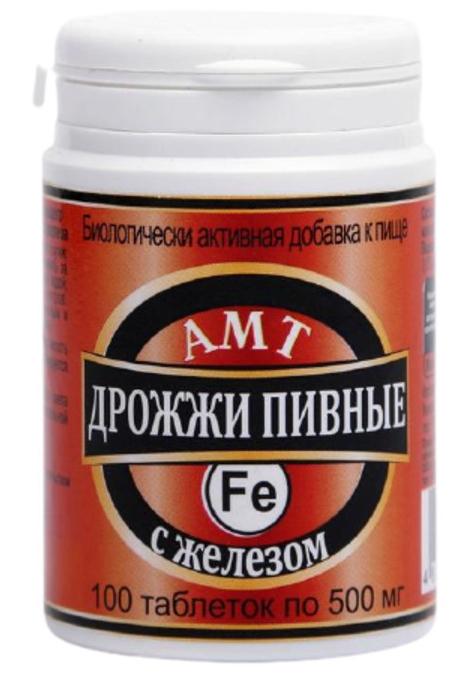 Дрожжи пивные-АМТ с железом N100 (Р) (ПТ)