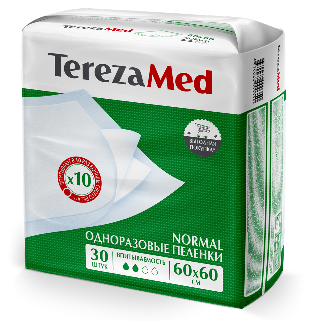 Пеленка TerezaMed Normal 60х60 N30 (Р)
