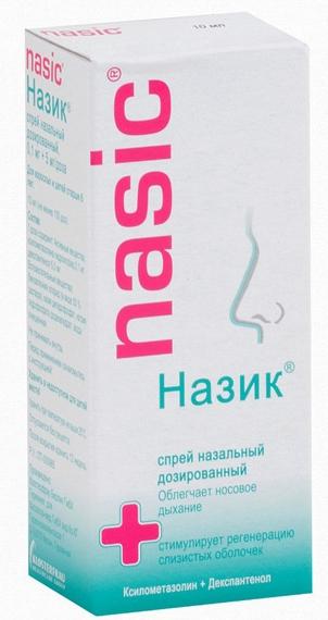 Назик cпрей назал.0.1мг+5мг/доза 10мл (Р)