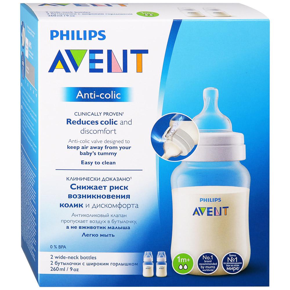 AVENT Бутыл. Anti-colic 260мл N2 силик.соска (SCF813/27)(Р)