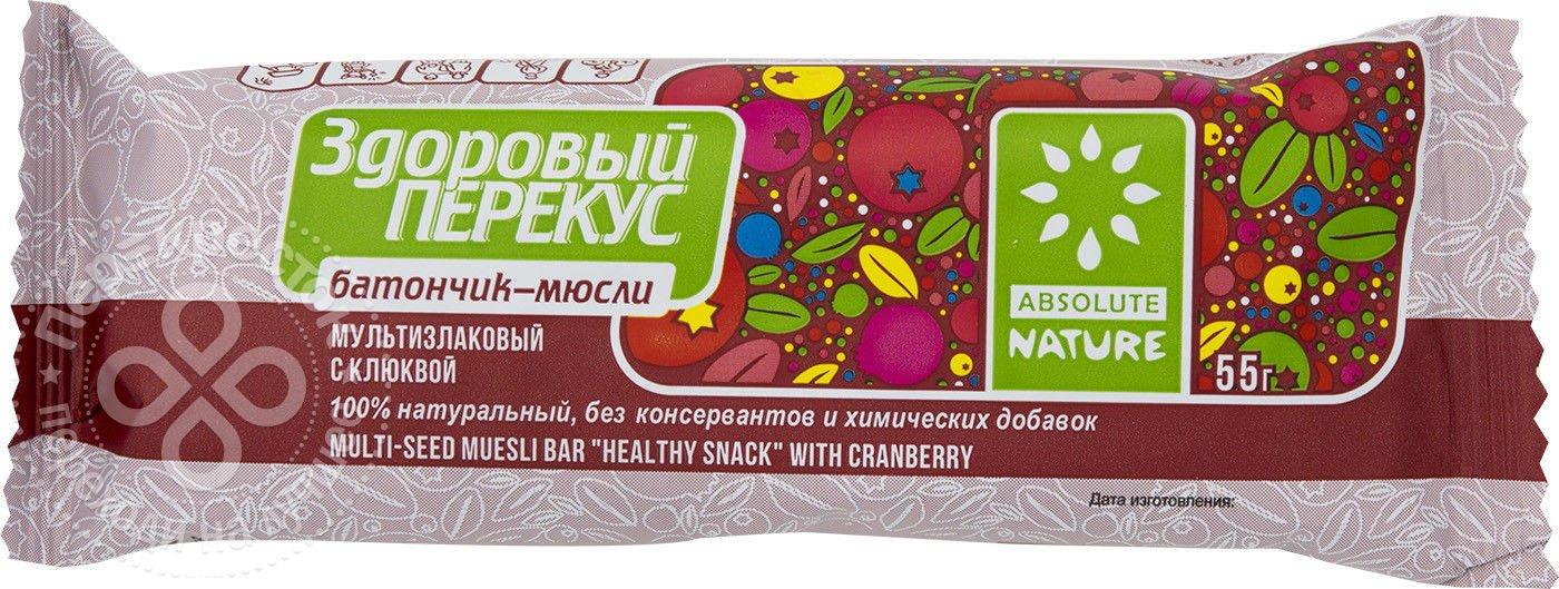 Батонч.мюсли "Здоров.перекус" 55г клюква (Р) (ПТ)