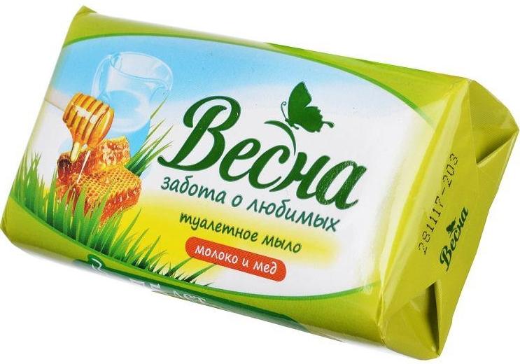Весна Мыло туалетное Молоко и мед 90 г