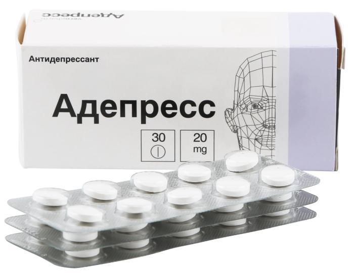 Адепресс таб. 20 мг: 30 шт.