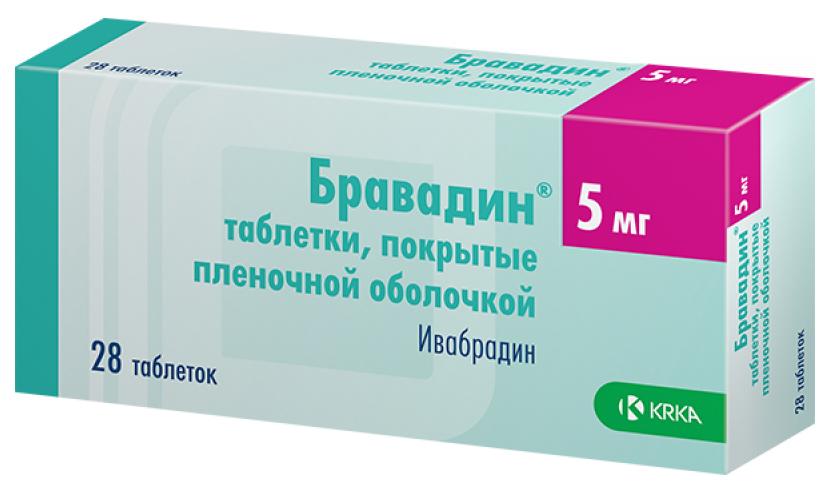 Бравадин таб. п/о 5мг N28 (Р) (Кораксан)#