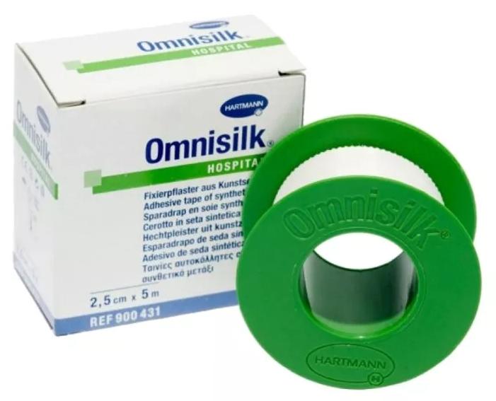 Omnisilk Пластырь катушечный на шелковой основе белый 2,5смх5м