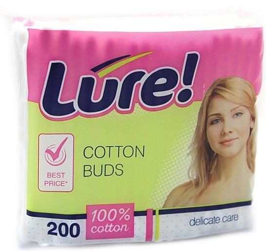 Палочки ватные "Lure" N200 полиэт.(Р)