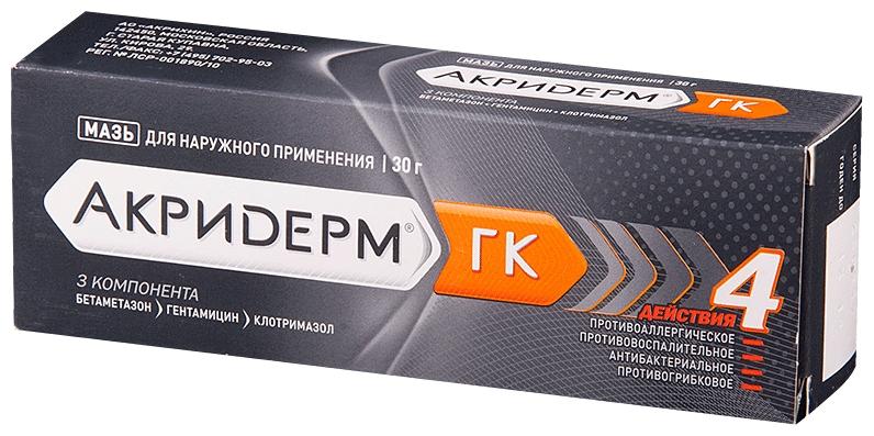 Акридерм ГК крем 30г (Р)