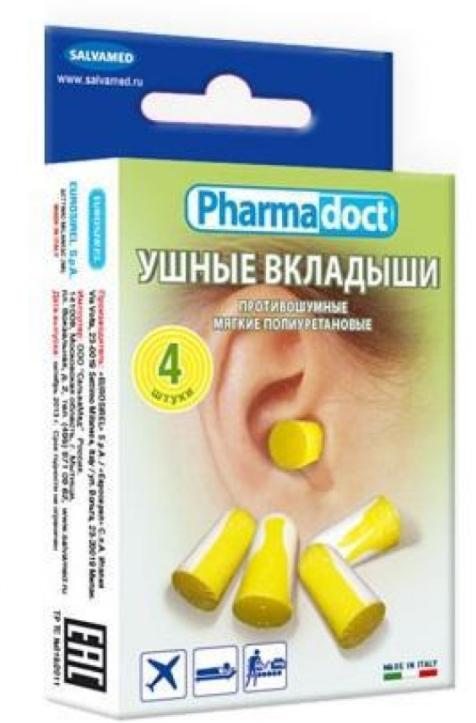 Вкладыши ушные (беруши) "Фармадокт" N4 (Р)