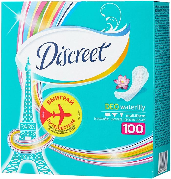 Прокладки ежедневные Discreet Deo Water Lily Multiform: 100 шт.