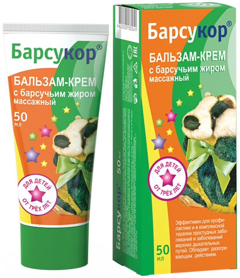 Барсукор бальзам-крем массаж.д/дет. 50мл (Р)