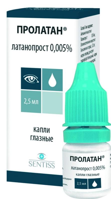Пролатан капли глазные 0,005% 2,5 мл: 1 шт.