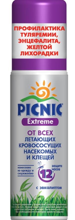 Picnic Extreme Спрей от всех летающих насекомых и клещей 100 мл