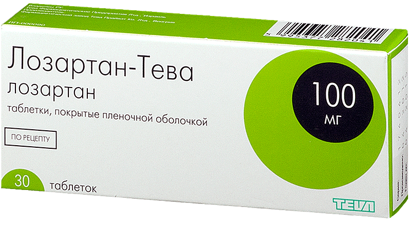 Лозартан-Тева таб. 100 мг: 30 шт.