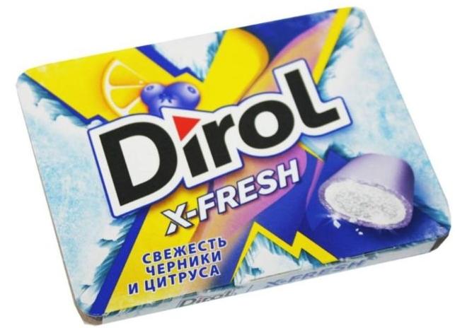 Жевательная резинка Dirol X-Fresh Черника-Цитрус