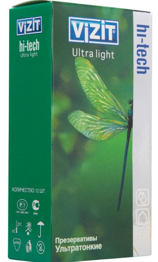 Презерв.VIZIT N12 Hi-Tech Ultra light ультратонк. (Р)