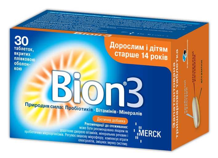 Бион 3 таб. N30 (Р) пробиотик+вит/мин.компл. (ПТ)