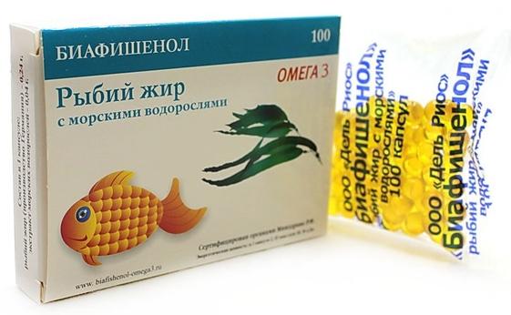 Рыбий жир Биафишенол морск.водоросли N100 (Р) (ПТ)