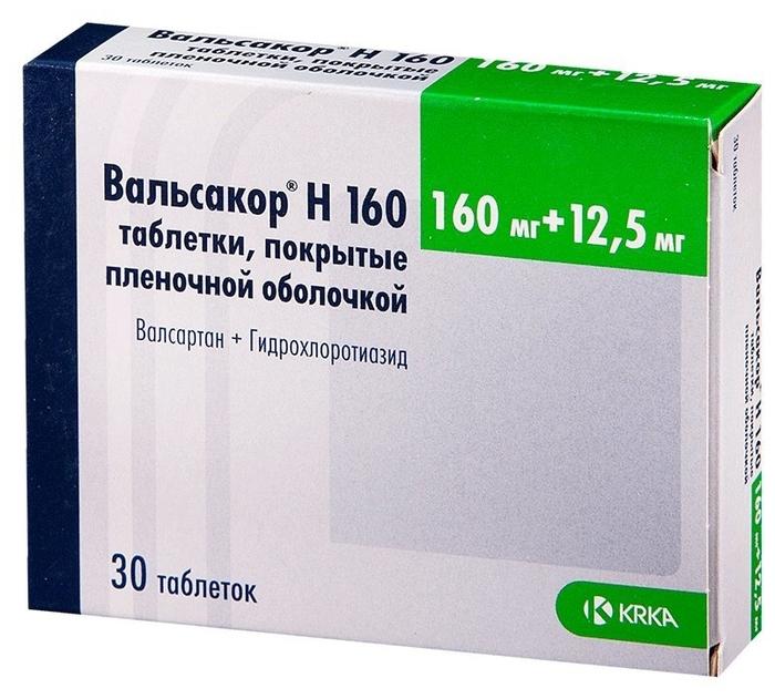 Вальсакор-Н 160 таб. п/о 160мг+12.5мг N30 (Р)